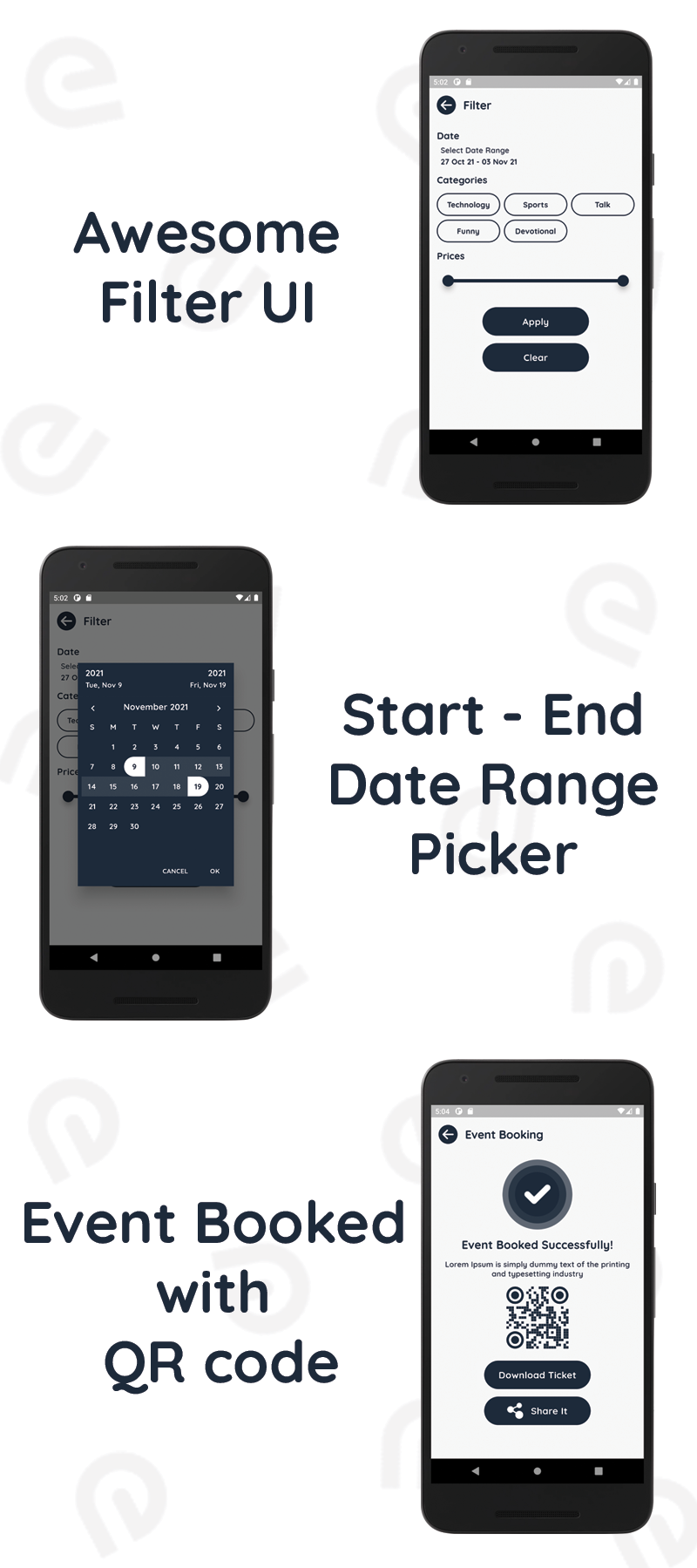Event Pro - Events Management and Booking Flutter App UI Kit