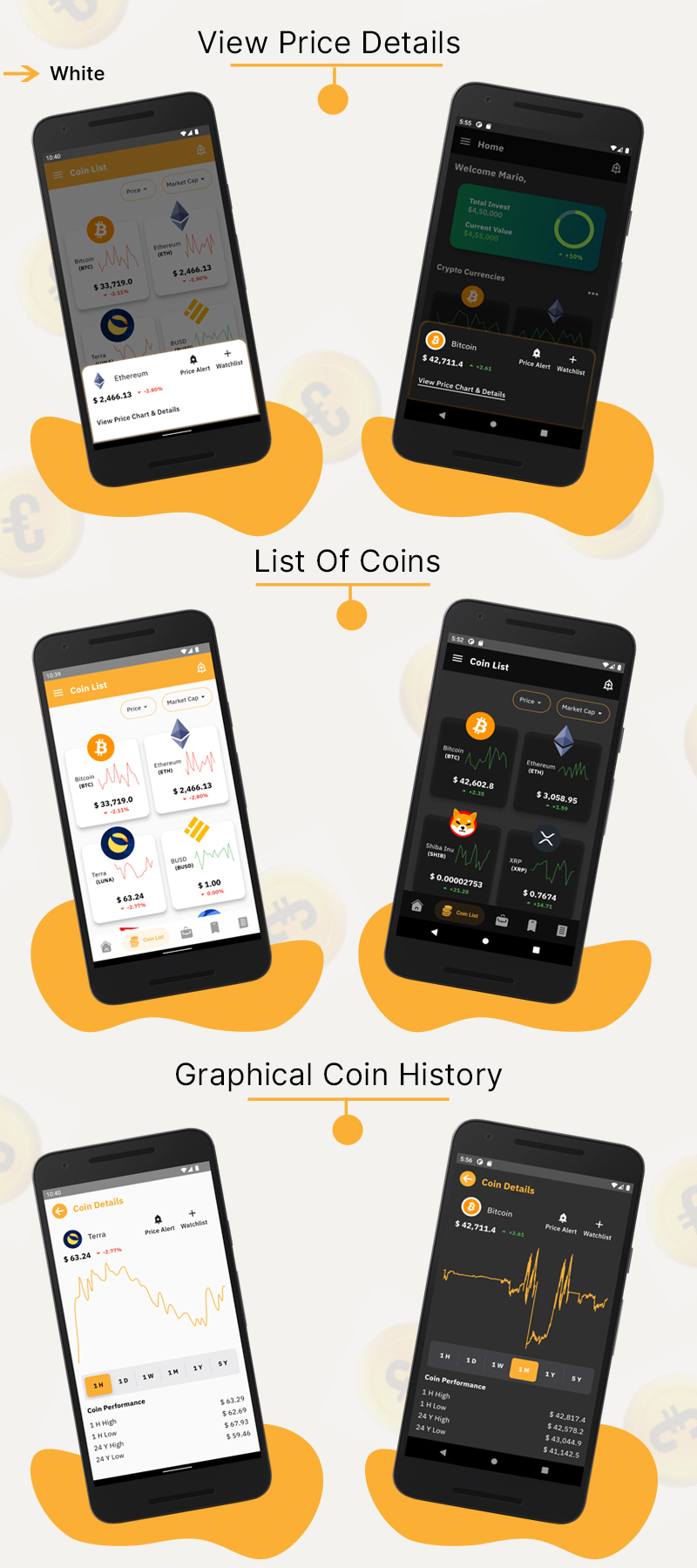Coinpool – Crypto currency portfolio management flutter app UI kit